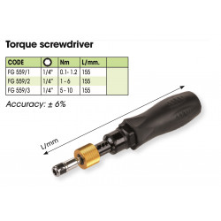 Torque wrench 1/4"  1-6Nm