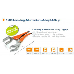 Aluminium U welding pliers 12"