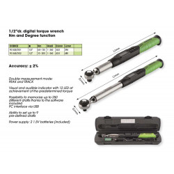 Dig.Torque Wrench 1/2" 7-135Nm