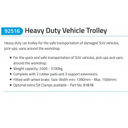 Heavy Duty car trolley cap.3,1T