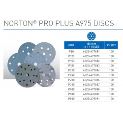 Norton PRO plus discs P80-800 x100