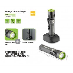 Chargeb.Powerfull LED torch 15H