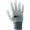 PU gloves white thin x12p