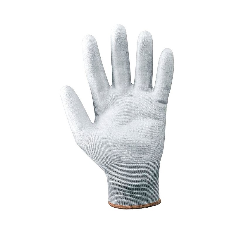 PU gloves white thin x12p