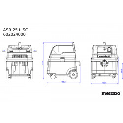 Metabo ASR25 S-LC vacuum cleaner
