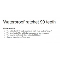 Ratchet 1/4" square 90 Teeth